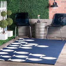nuloom airelibre fish navy 2 ft x 4 ft