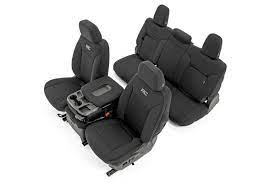 Rough Country Front And Rear Neoprene Seat Covers Black 91036