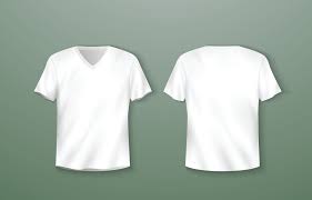 3d white v neck t shirt mockup 22589264