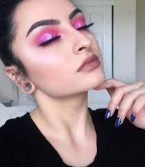 makeup look for a pink outfit