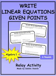 Writing Linear Equations Algebra