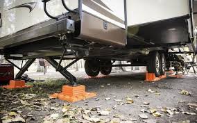 Hopkins offered two levels in one package. How To Level A Travel Trailer On A Permanent Site Rving Know How