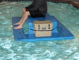 buoyant bench seat is a picnic table