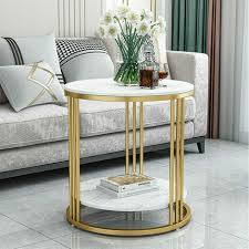 Round Sofa Side End Table Living Room