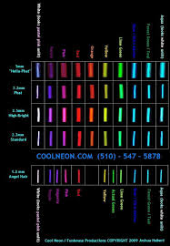 Cool Neon El Wire Color Chart Neon Colors Neon Design Color