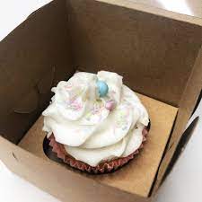 plain kraft single cupcake box plain
