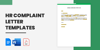 17 hr complaint letter templates