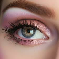 photo of soft pink eye makeup ai
