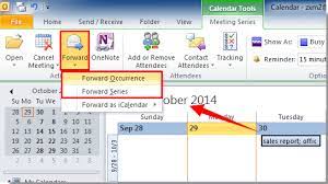 how to forward meeting invite in outlook