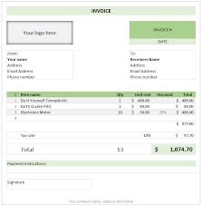 Free Invoice Template Using Ms Excel Download Invoice