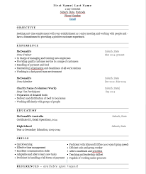 Mcdonalds Job Description For Resumes Sample Mcdonalds Resume