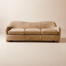 Bacio Caramel Brown Leather Sofa By