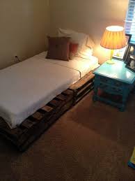 diy bed frame from euro pallets