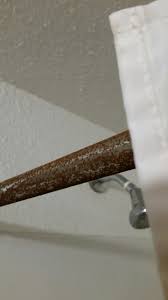 rust on shower curtain rod picture of