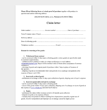 claim letter exles and templates
