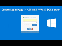 create login page in asp net mvc 5