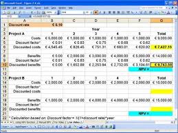 How To Calculate Net Present Value Npv In Excel 2003