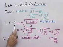 Trig Half Angle Formulas