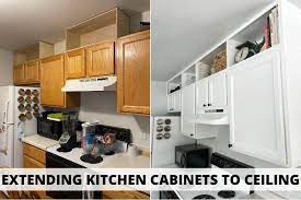 diy extending kitchen cabinets to the