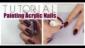 nails how to paint acrylic nails