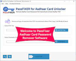 remove e aadhaar card pdf pword