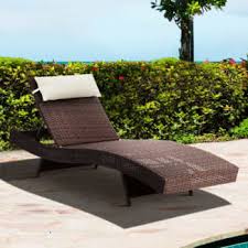 gardeon outdoor wicker sun lounge brown