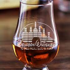 Bourbon Whiskey Glass Engraved