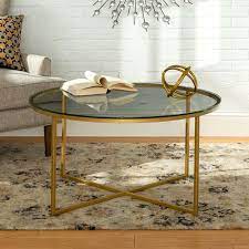 Contemporary Coffee Table With Tempered