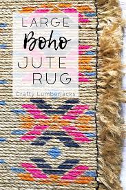 make your own large boho jute rug