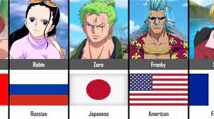 One Piece Characters Nationalities - YouTube