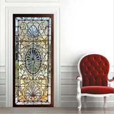 3d Self Adhesive Stained Glass Door