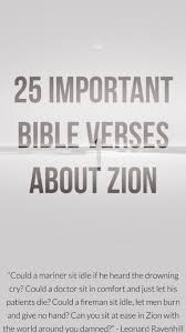 50 important verses about zion