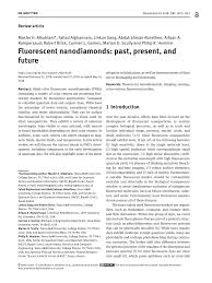 fluorescent nanodiamonds past present