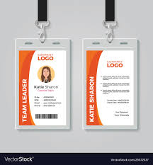 Orange And White Corporate Id Card Template