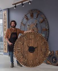 Buy 58 Bİg Wall Clock Wood Rope L