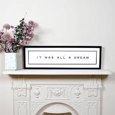 It Was All A Dream Vintage Letter Sign