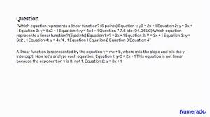 Linear Function 5 Points Equation