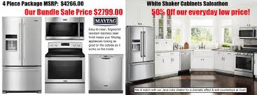We have a satisfied customer base in the usa, canada and the islands. White Shaker Maytag Ss Appliance Sale Chandler Mesa Gilbert Az Kitchen Az Cabinets More