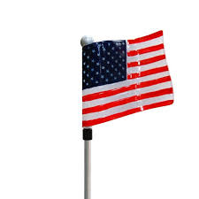 Solar Usa Flag Stake With White Led