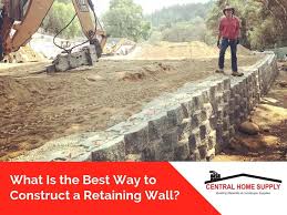 Retaining walls have a wide variety of uses around the yard, all of which involve keeping earth from spilling off a steep slope. Best Way To Construct A Retaining Wall Central Home Supply