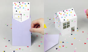 3d Paper House Invitations Diy Paper Invitation