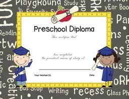 Preschool Graduation Completion Certificate Preschool