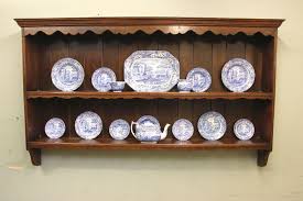 Oak Hanging Plate Rack Wall Shelves
