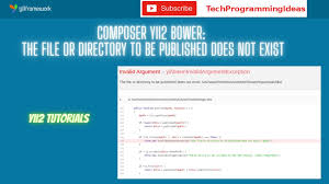 composer yii2 bower the file or