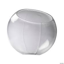 Slanted Medium Round Glass Vase
