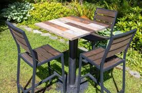 Metal Table In Black Finish Table Height