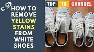 Place the shoes near a window or under a fan so that it can dry off thoroughly. 5 Easy Techniques Of How To Remove Yellow Stains Out Of White Shoes