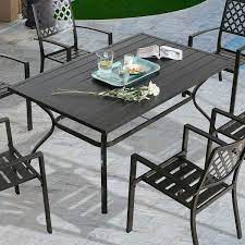 Ulax Furniture Patio Rectangle Metal