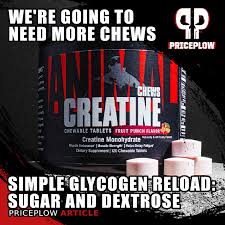 sugar dextrose and creatine chews