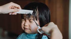 kids are afraid of getting a haircut